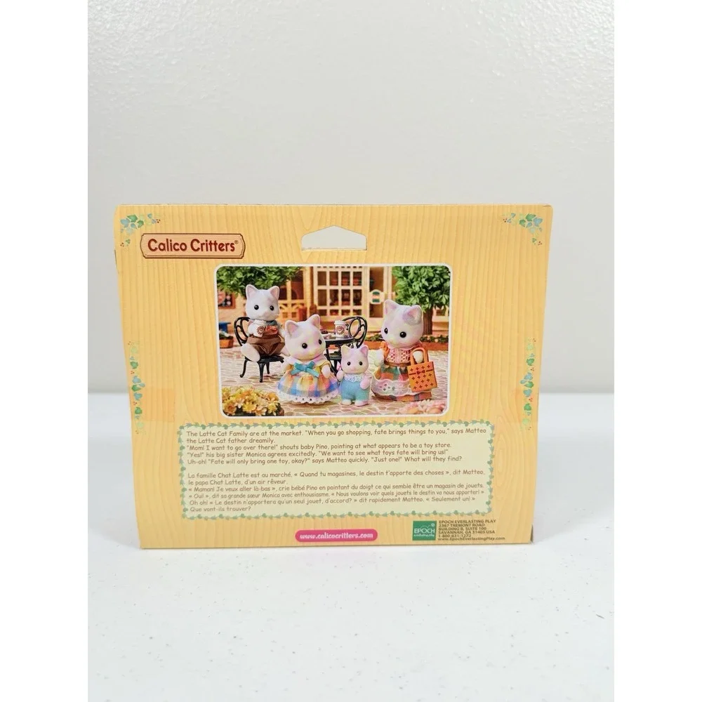 NEW Calico Critters Latte Cat Family Full Set US SELLER Epoch Sylvanian Families